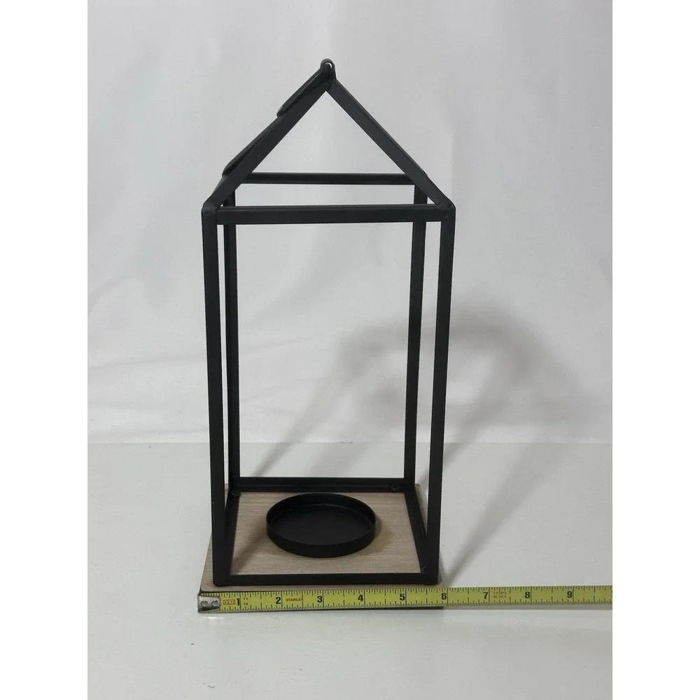 decorative open-frame metal lantern